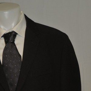 Armani Exchange Black Woven Grid Drawstring Pants Two Button Suit 44 NWOT